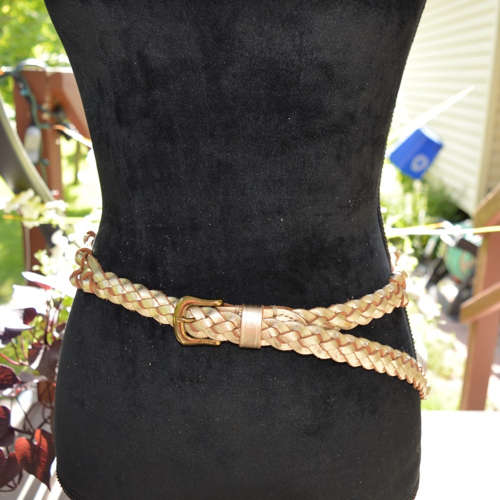 🛍Ralph Lauren gold leather belt